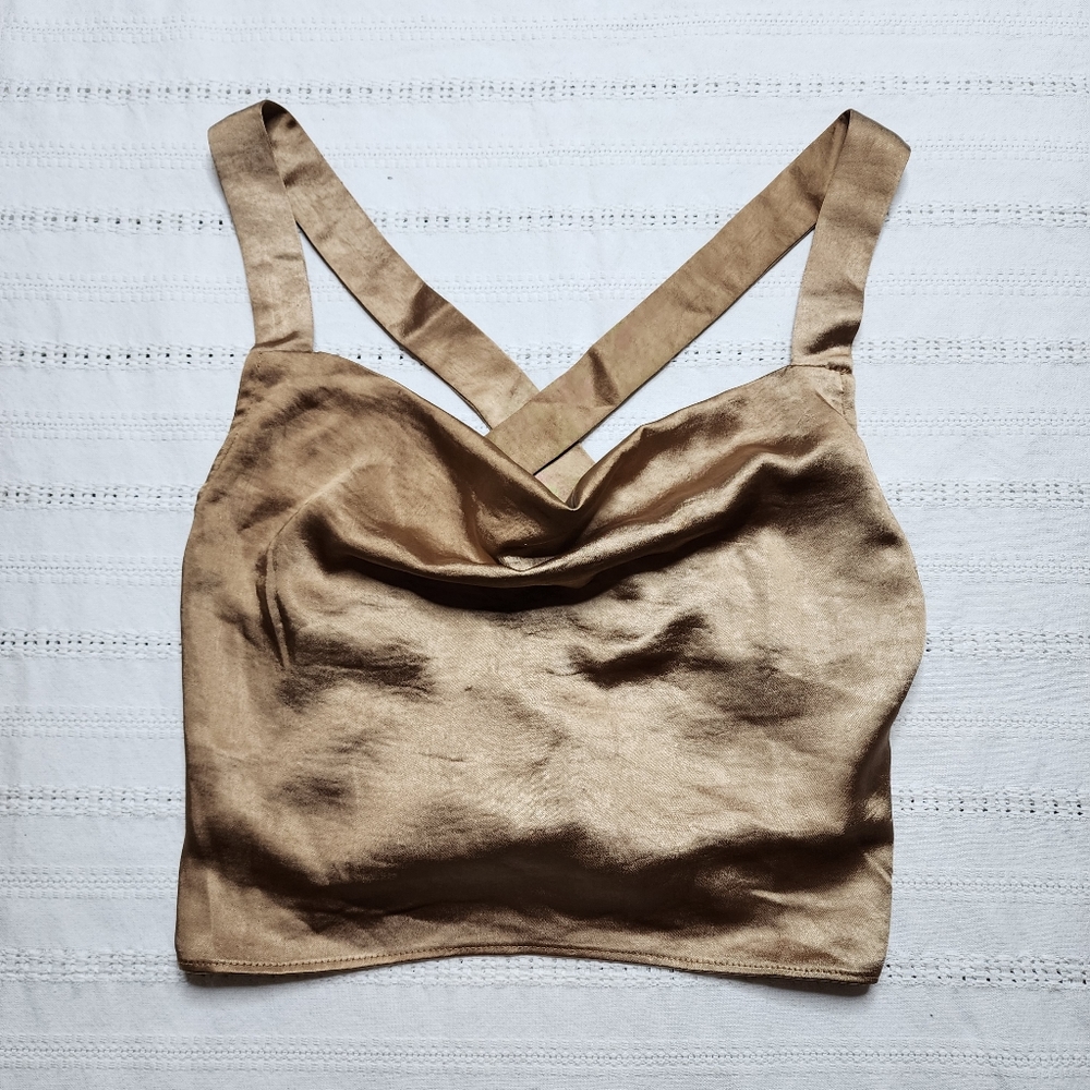 Princess Polly Tan Crop Top